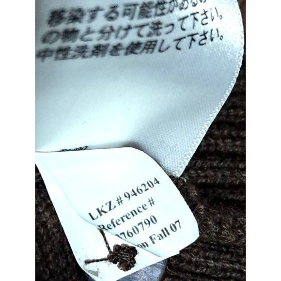 Eddie Bauer Womens Brown Cable Knit Button-Up Cardigan Sweater M Y2K - Picture 4 of 11